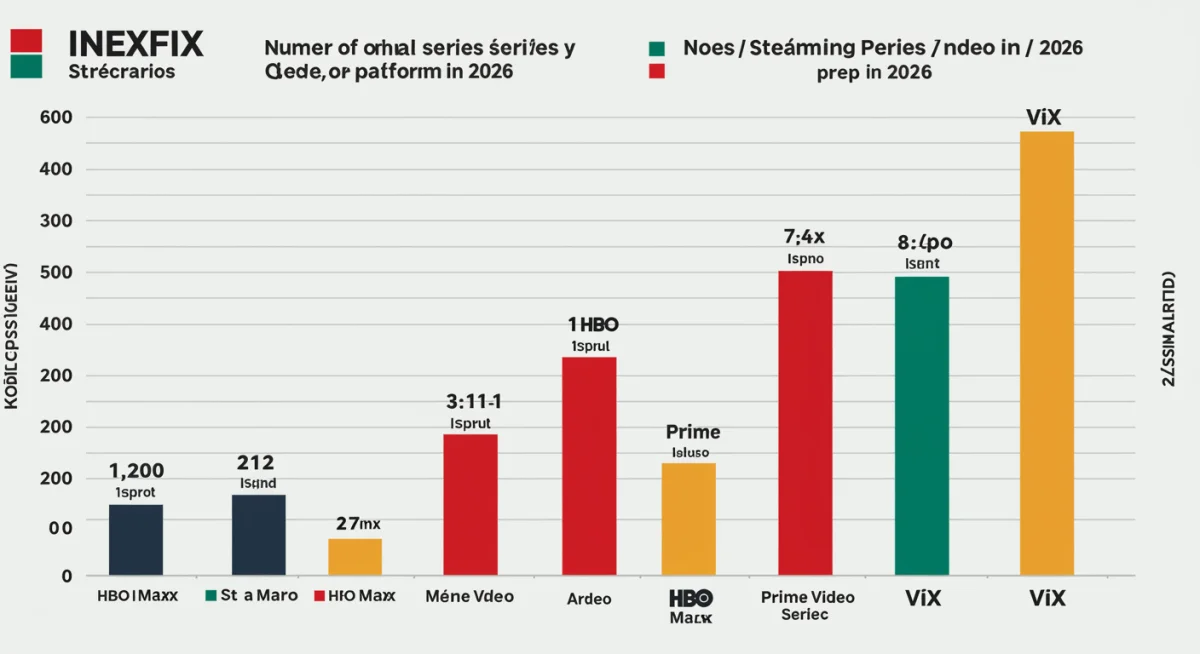 Gráfico comparativo de plataformas de streaming y su oferta de series mexicanas originales en 2026.