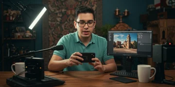 Creador de contenido mexicano editando video de formato corto con herramientas profesionales en 2026.