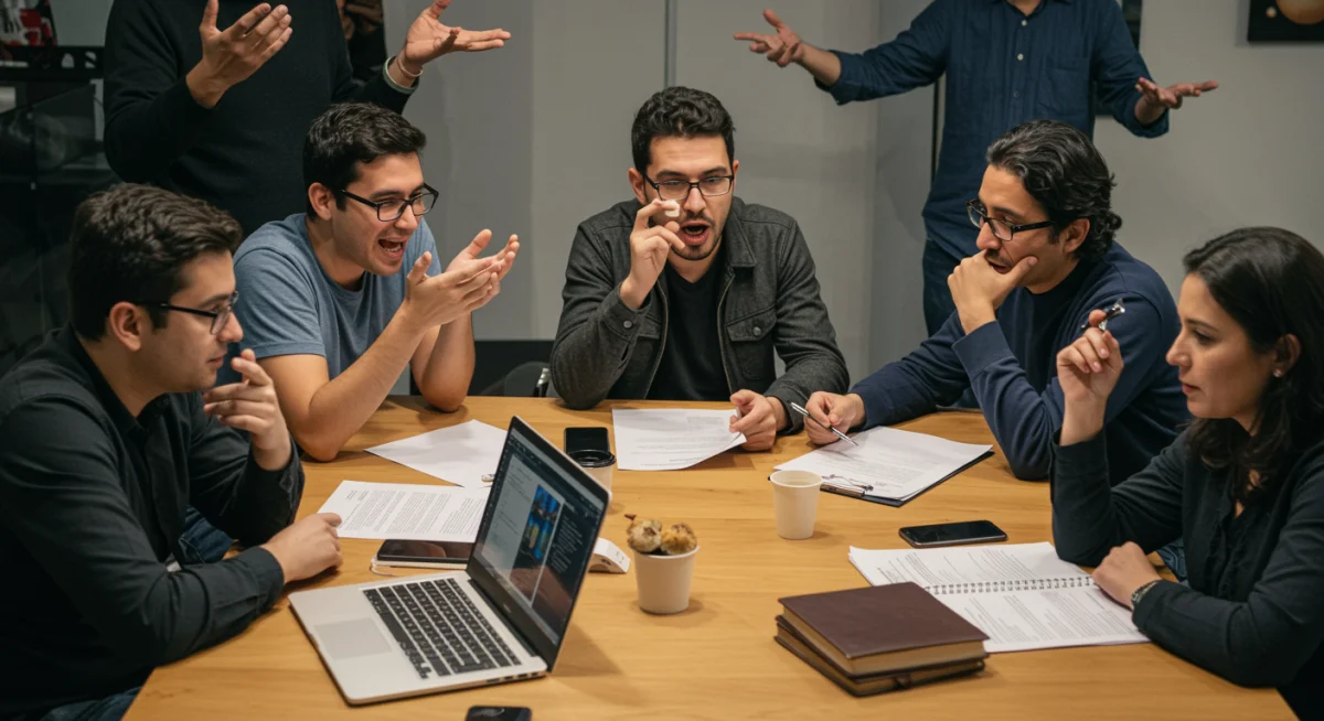 Creadores de contenido mexicanos debatiendo sobre implicaciones de derechos de autor en plataformas de streaming.