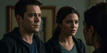 Escena impactante del final de temporada de 'El Camino de Regreso' con personajes clave y drama intenso.