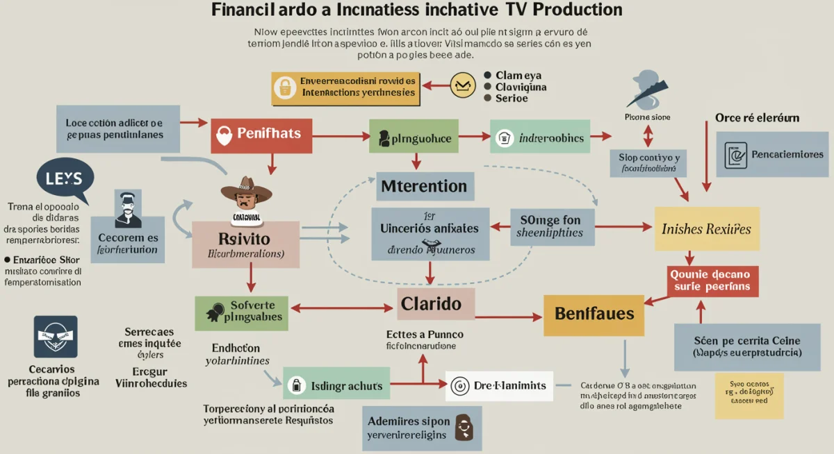 Infografía detallada sobre el flujo de los incentivos fiscales para la producción audiovisual en México.