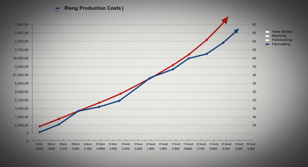 Gráfica mostrando el aumento proyectado en los costos de producción cinematográfica en México.