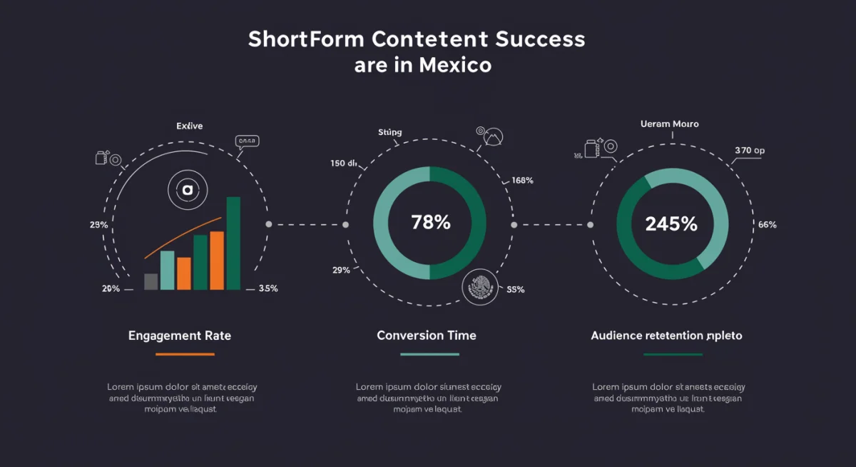 Gráfico de métricas clave para contenido corto en México: engagement y retención.