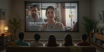 Público mexicano viendo un documental internacional galardonado con subtítulos en una pantalla grande.