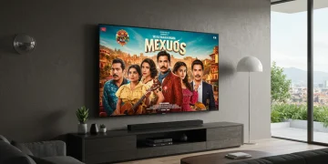 Póster de película mexicana en plataforma de streaming, simbolizando el impacto digital en la industria cinematográfica.
