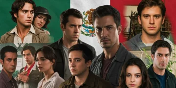 Póster promocional vibrante de tres series argentinas populares, destacando su impacto cultural en México.